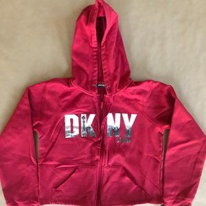 Vintage DKNY Red Cropped Hoodie